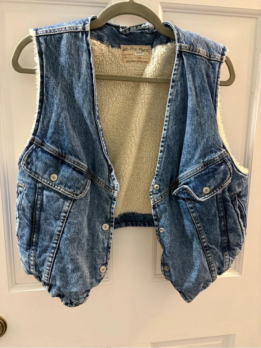 Free people Florence ranch denim vest